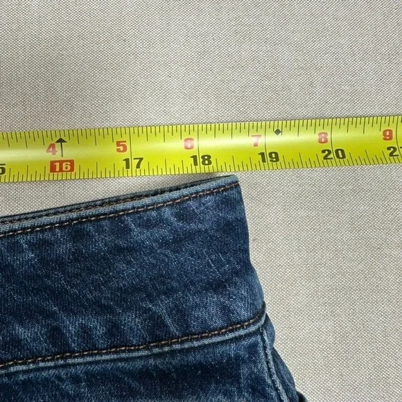 J Crew Womens Curvy Wide Leg Jeans 33/30 Button Fly Dark Blue Denim Full Length - Picture 10 of 11